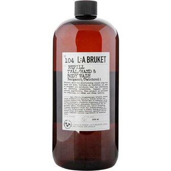 No. 104 Refill &ndash; Hand &amp; Body Wash (Tv&aring;l) &ndash; L:a Bruket (1L)